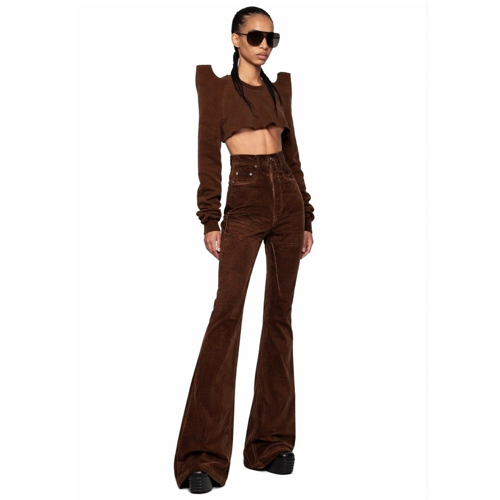 NWT Rick Owens DRKSHDW Brown Bolan Jeans High Rise Bootcut Henna NEW 26